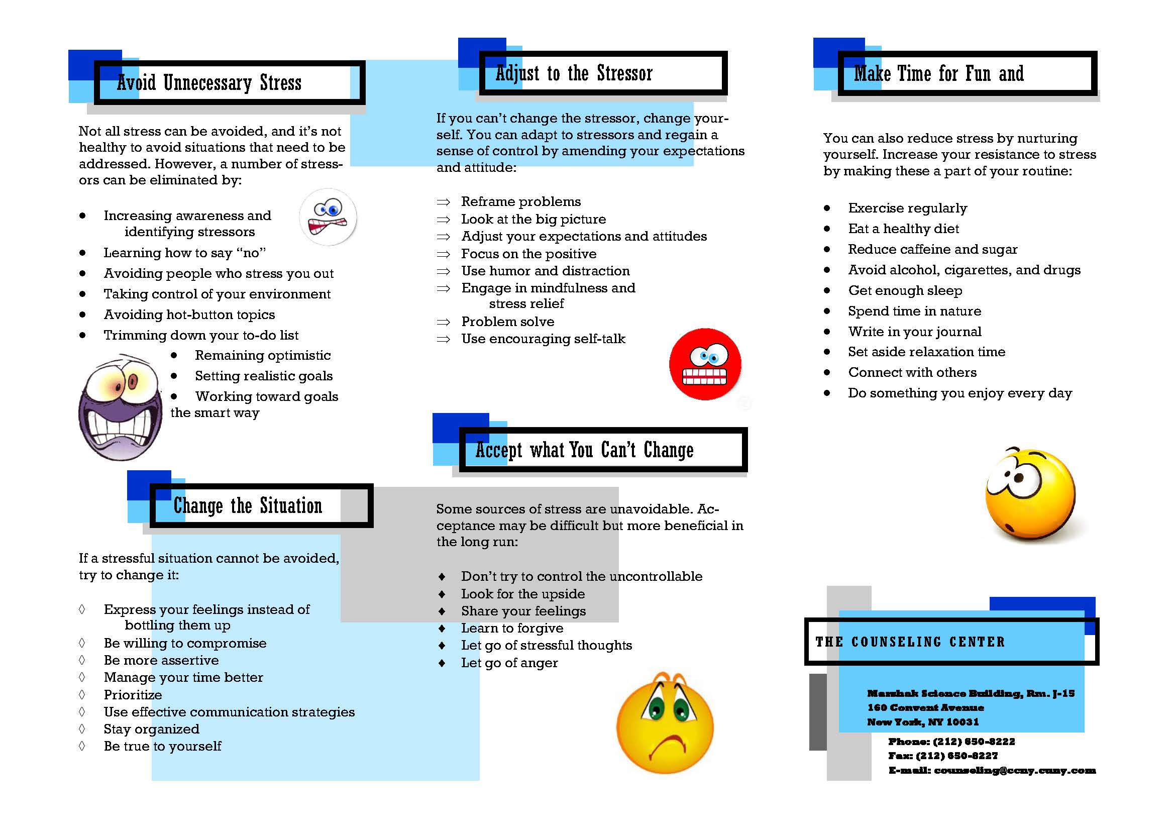 Stress management brochure | The City College of New York